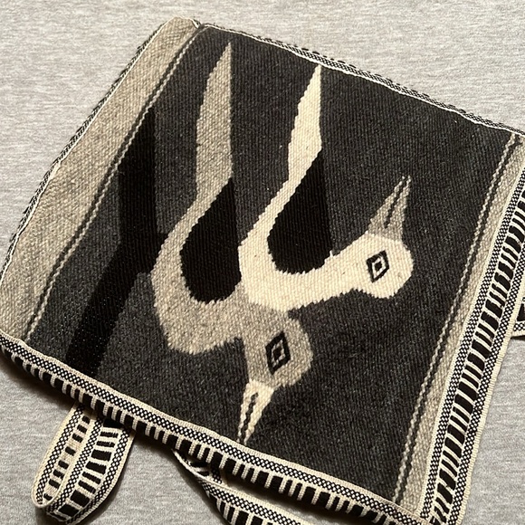 Vintage 1970’s Wool Hippie Shoulder Bag/Crossbody - Picture 4 of 5